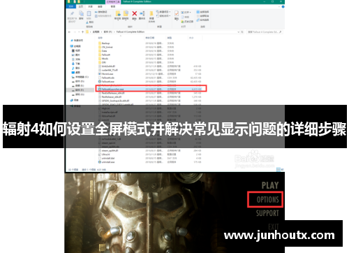 辐射4如何设置全屏模式并解决常见显示问题的详细步骤