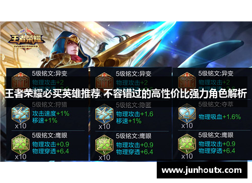 王者荣耀必买英雄推荐 不容错过的高性价比强力角色解析